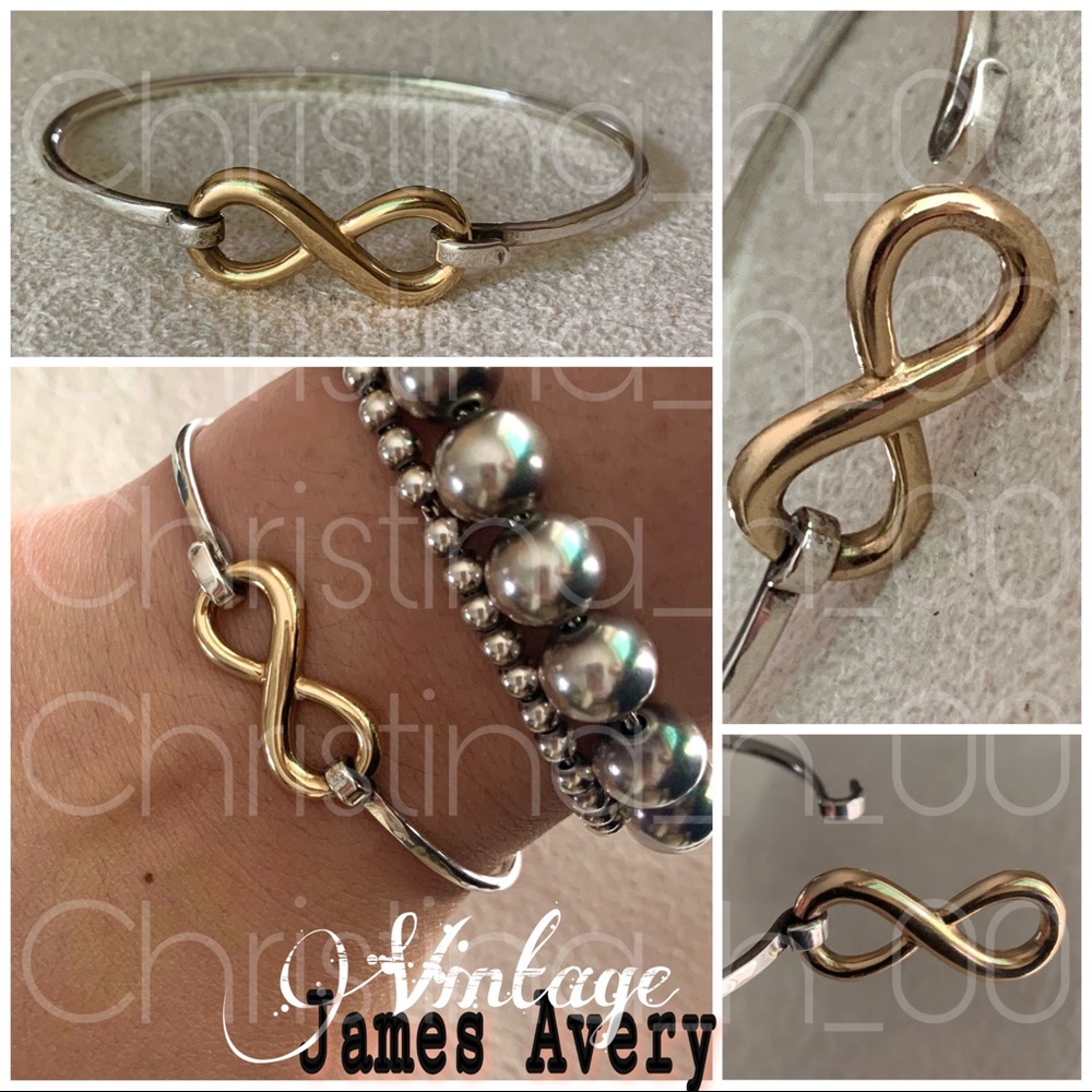14k gold Vintage James Avery infinity bracelet